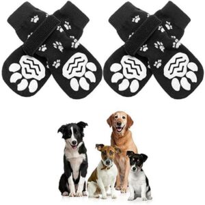 Anti-slip dog socks for medium and large dogs, pet socks and dog sock covers.