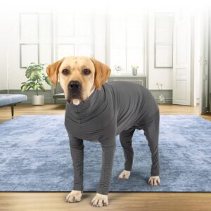 Pet surgical recovery suit, anti-shedding bodysuit, long-sleeved calming pajamas.